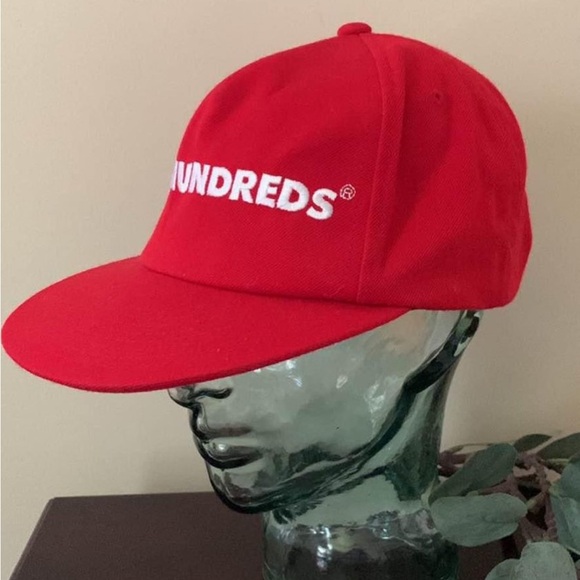 📌 The Hundreds Bar Logo Red Snapback Cap - Picture 2 of 4